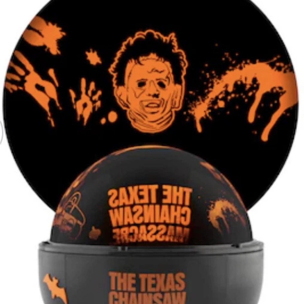 Texas Chainsaw Massacre LED Shadow Rotating Light Dome Projector Orange Gemmy
